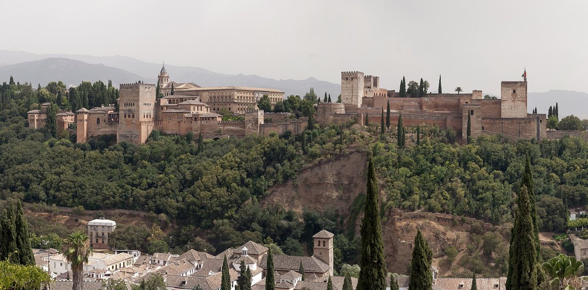 The Alhambra riding the ridge above Granada