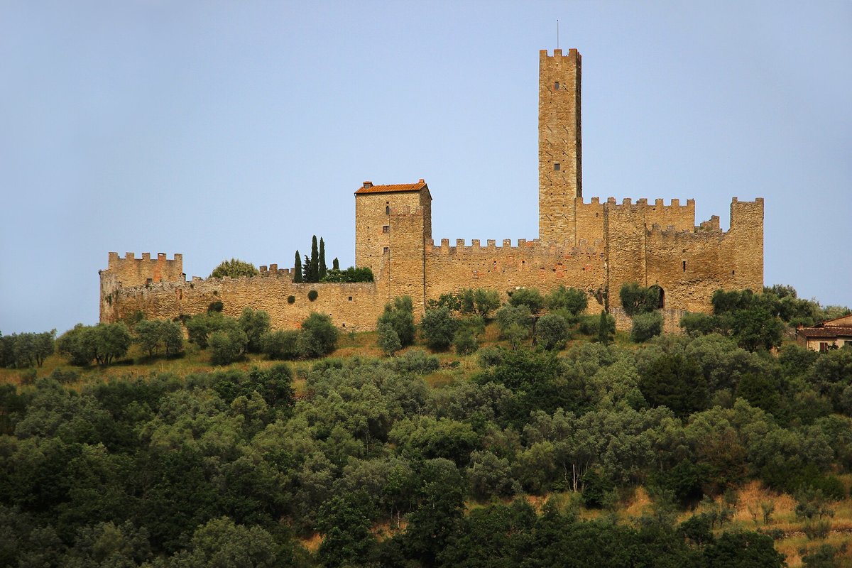 The long walls and keep of Montecchio Vesponi castle