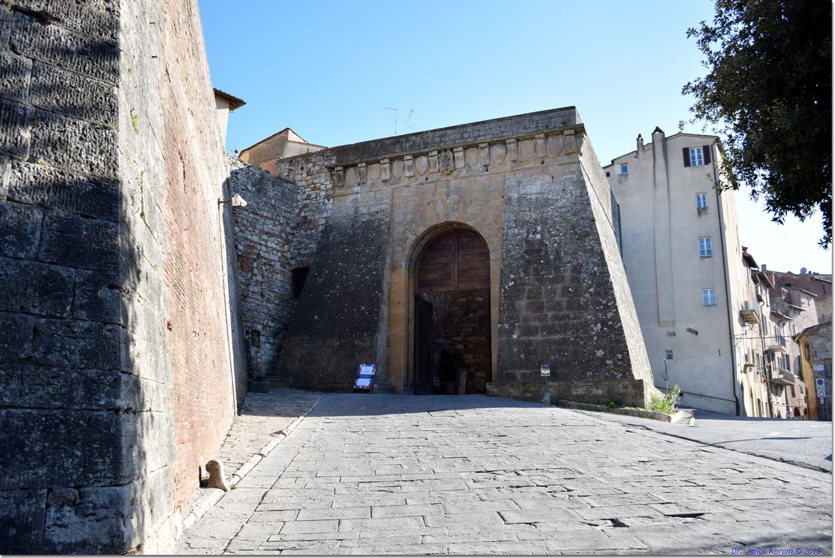 The Porta al Prato, a fortified gate of Montepulciano