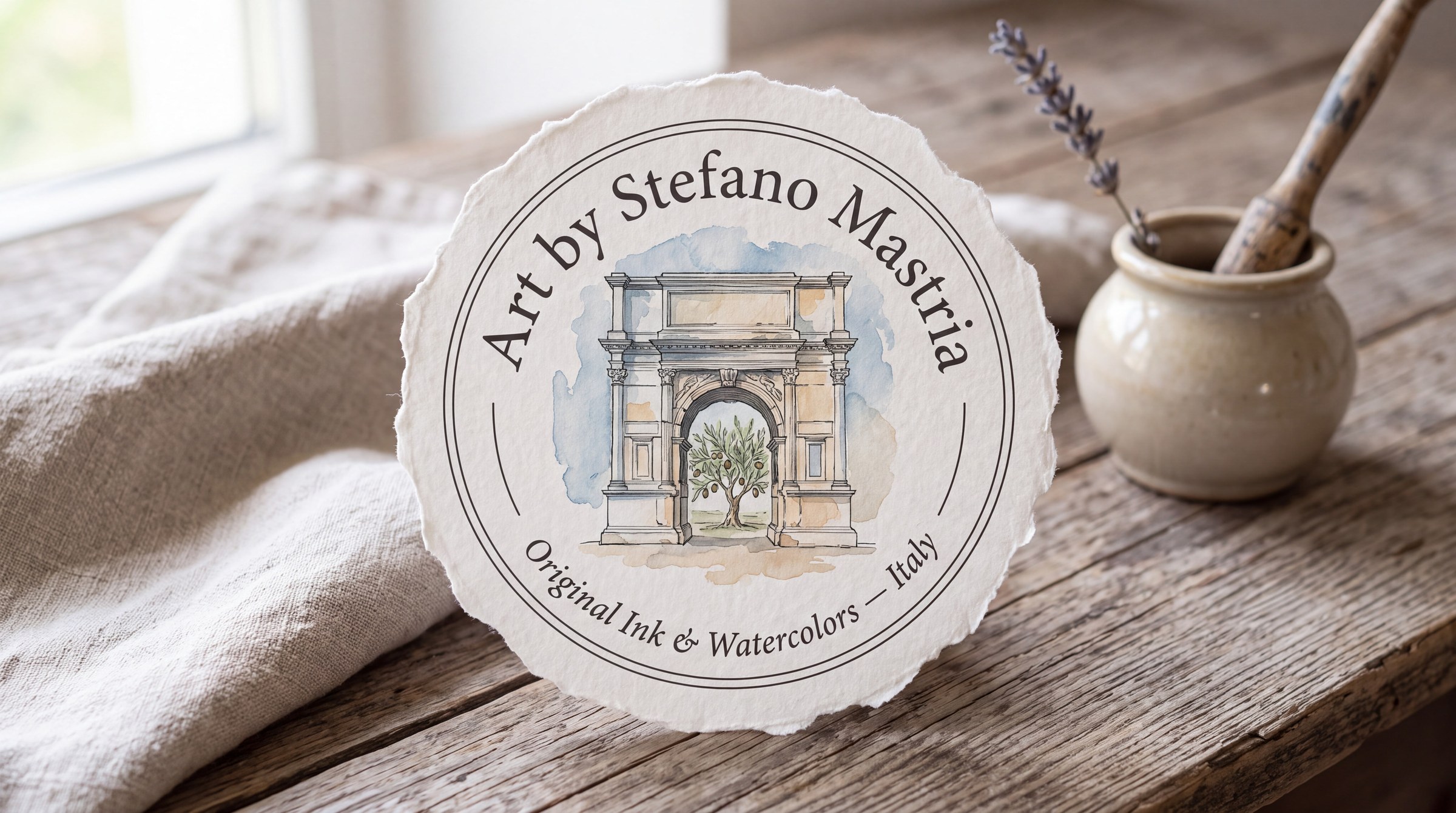 Art by Stefano Mastria — Original Ink & Watercolors, Italy