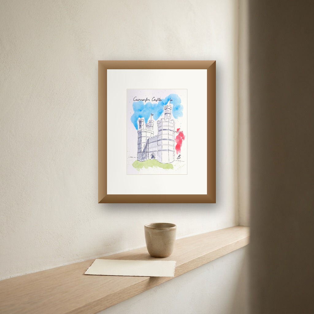 Caernarfon Castle shown in a room setting