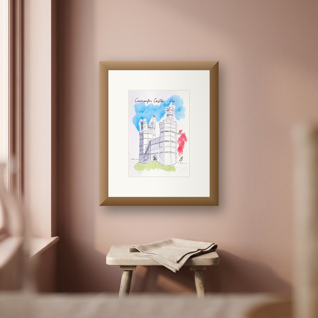 Caernarfon Castle shown in a room setting