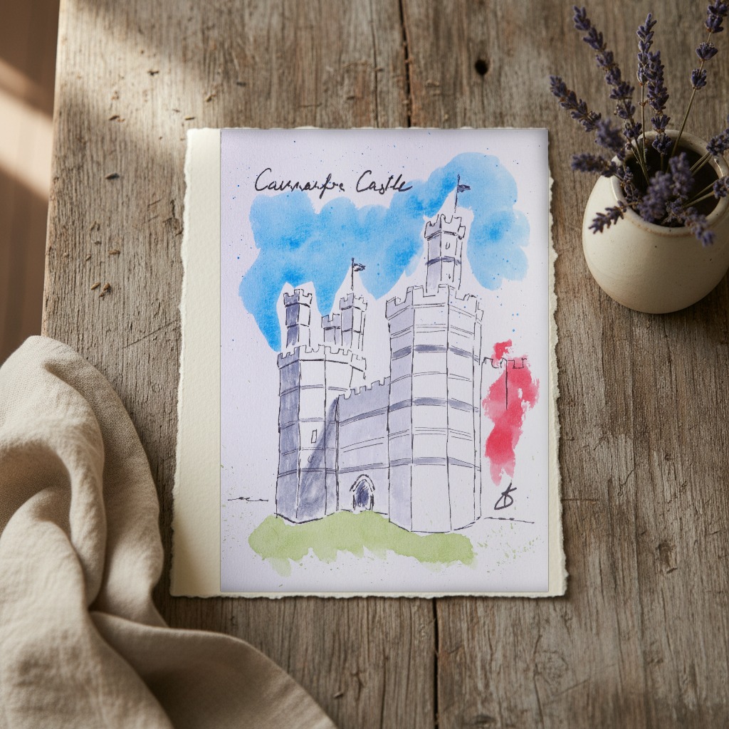 Caernarfon Castle shown in a room setting