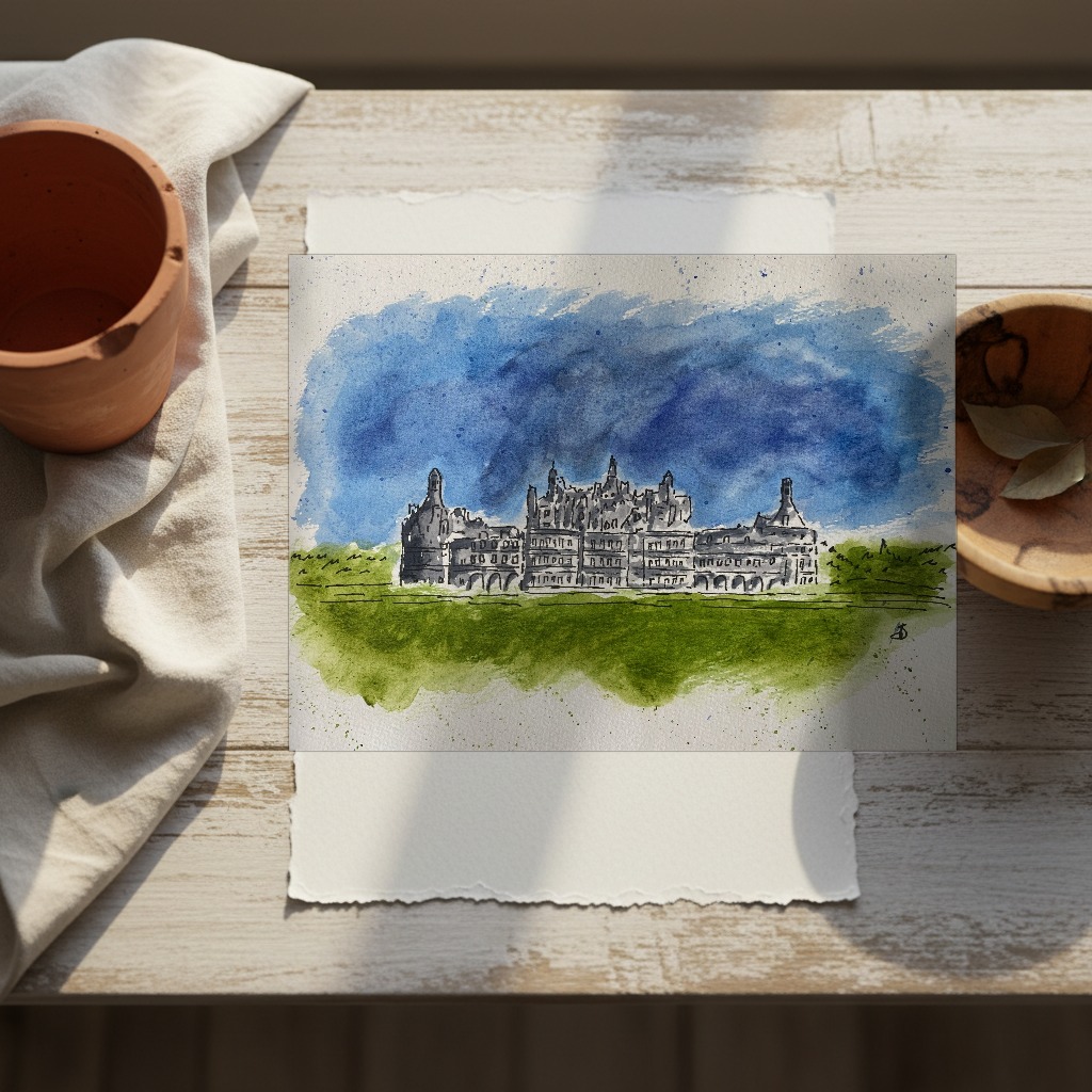 Chambord Castle in France 2 shown in a room setting