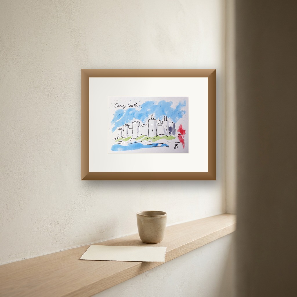 Conwy Castle shown in a room setting