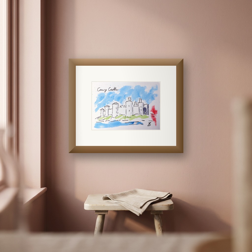 Conwy Castle shown in a room setting
