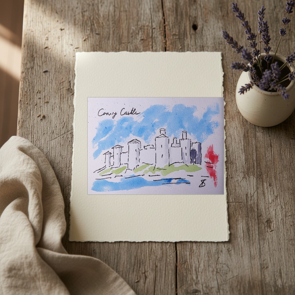 Conwy Castle shown in a room setting