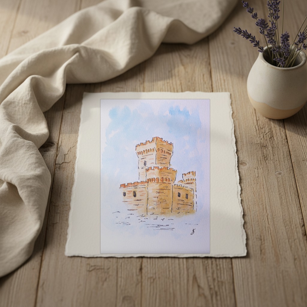 Fantasy Castle in the Clouds 1 shown in a room setting