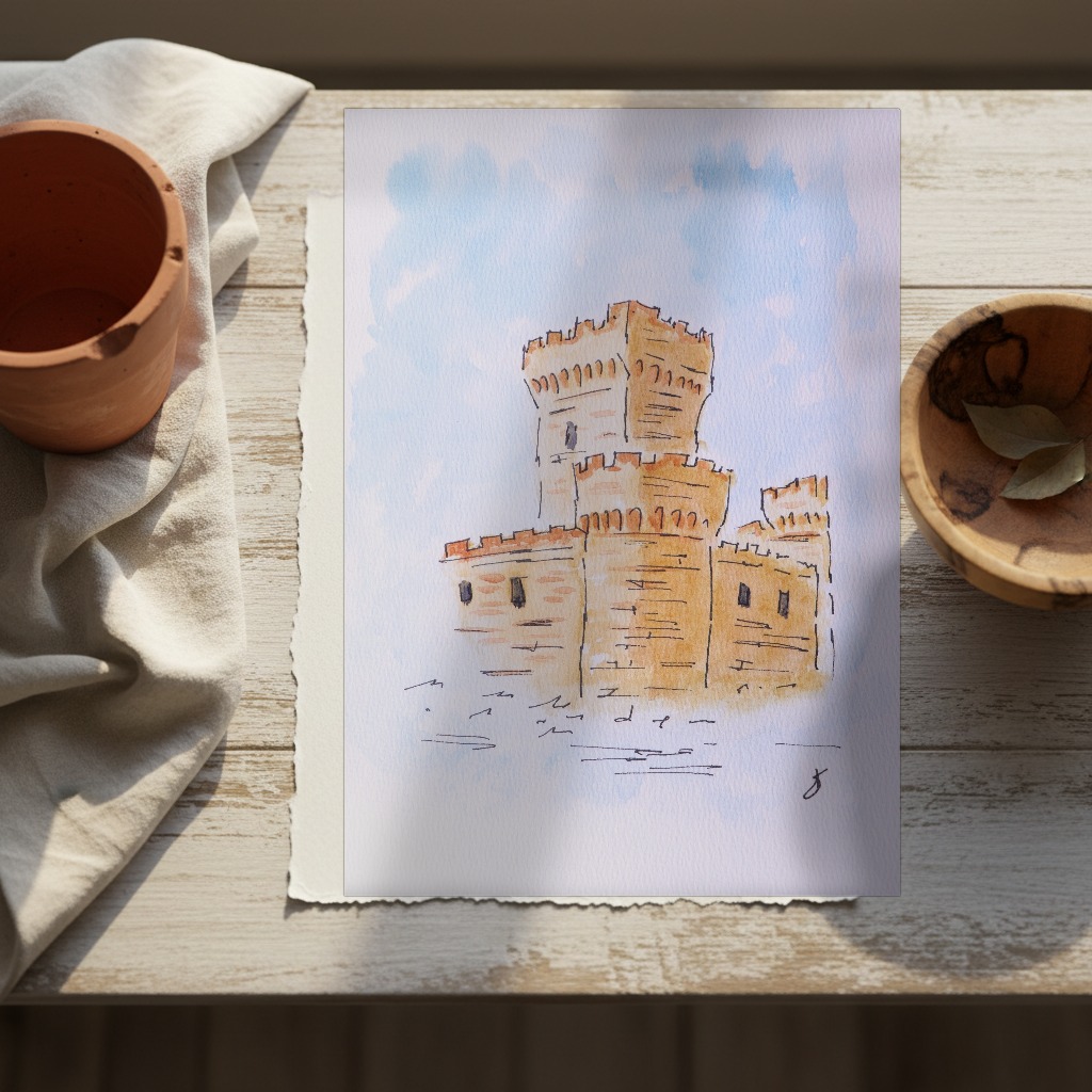 Fantasy Castle in the Clouds 1 shown in a room setting