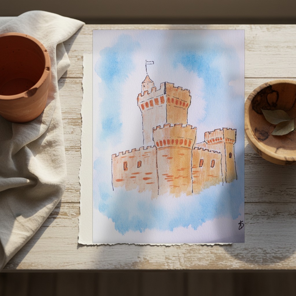 Fantasy Castle in the Clouds 2 shown in a room setting