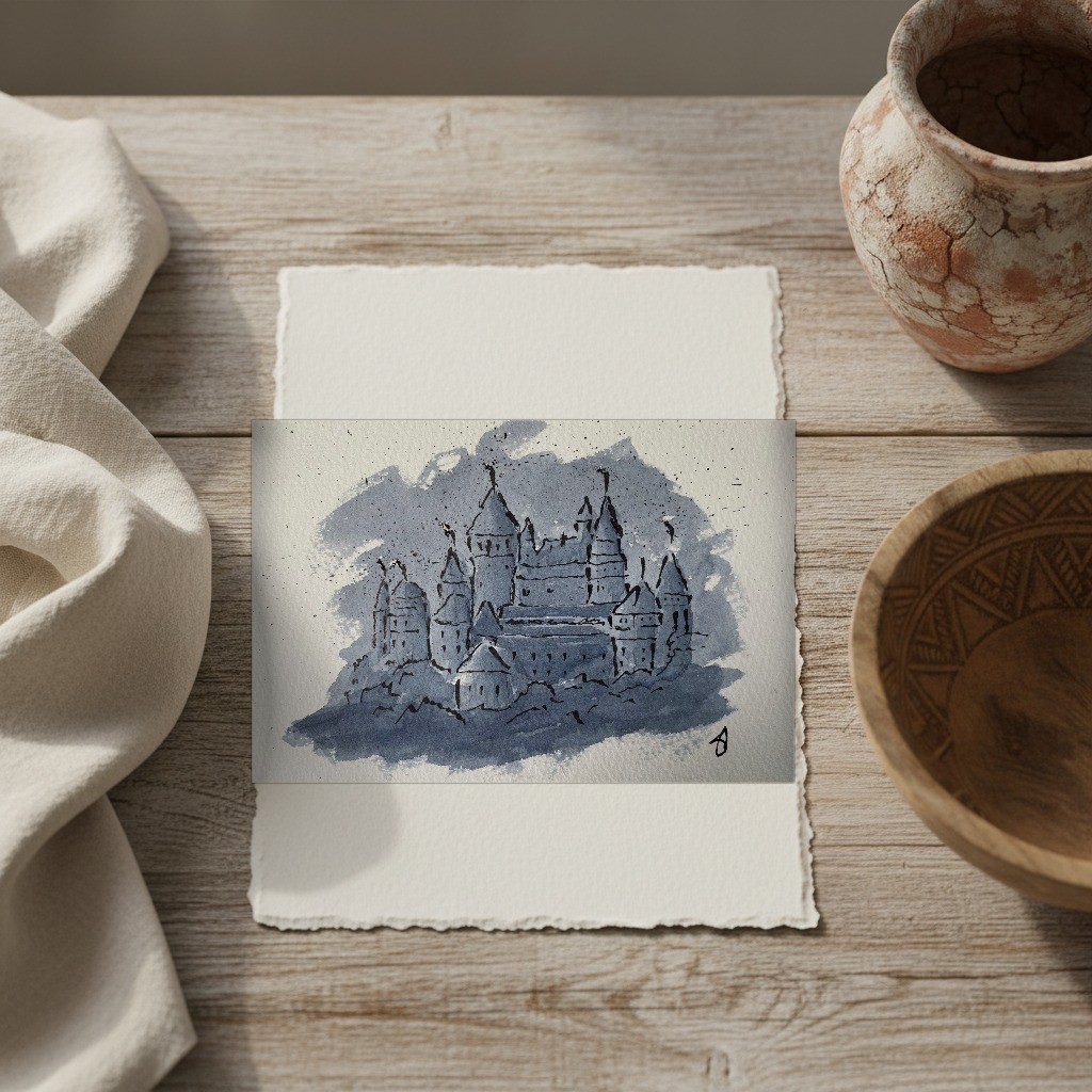 Fantasy Dark Castle shown in a room setting