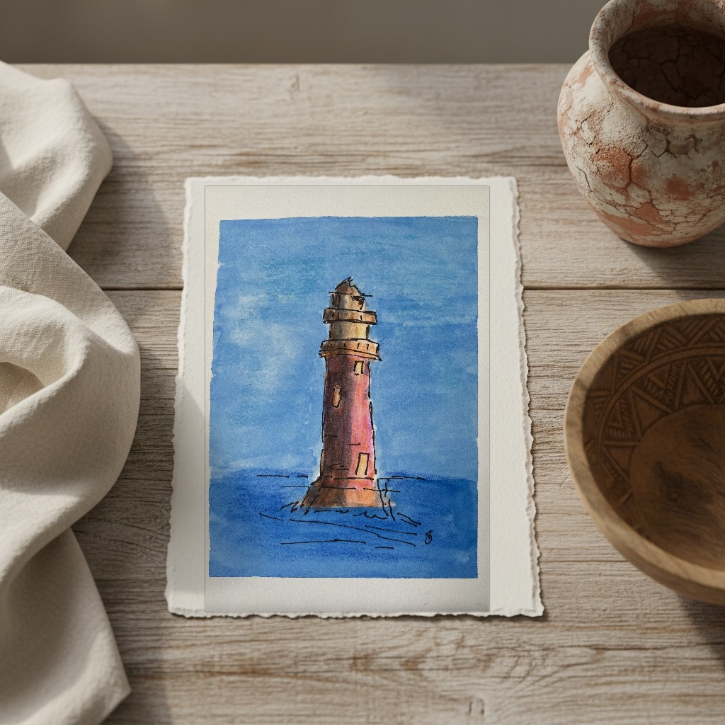 Fantasy Offshore Lighthouse 1 shown in a room setting