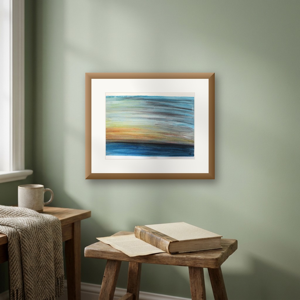 Fleeting Landscapes 1 shown in a room setting