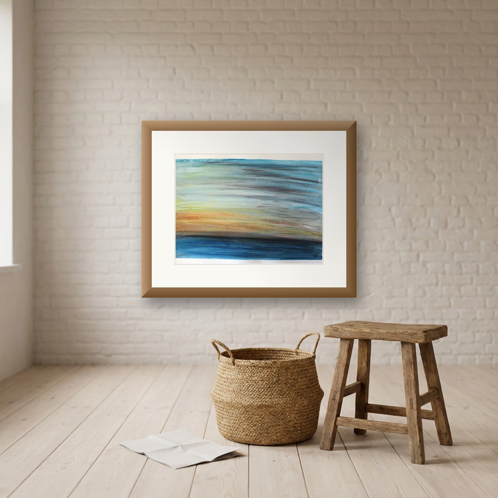 Fleeting Landscapes 1 shown in a room setting