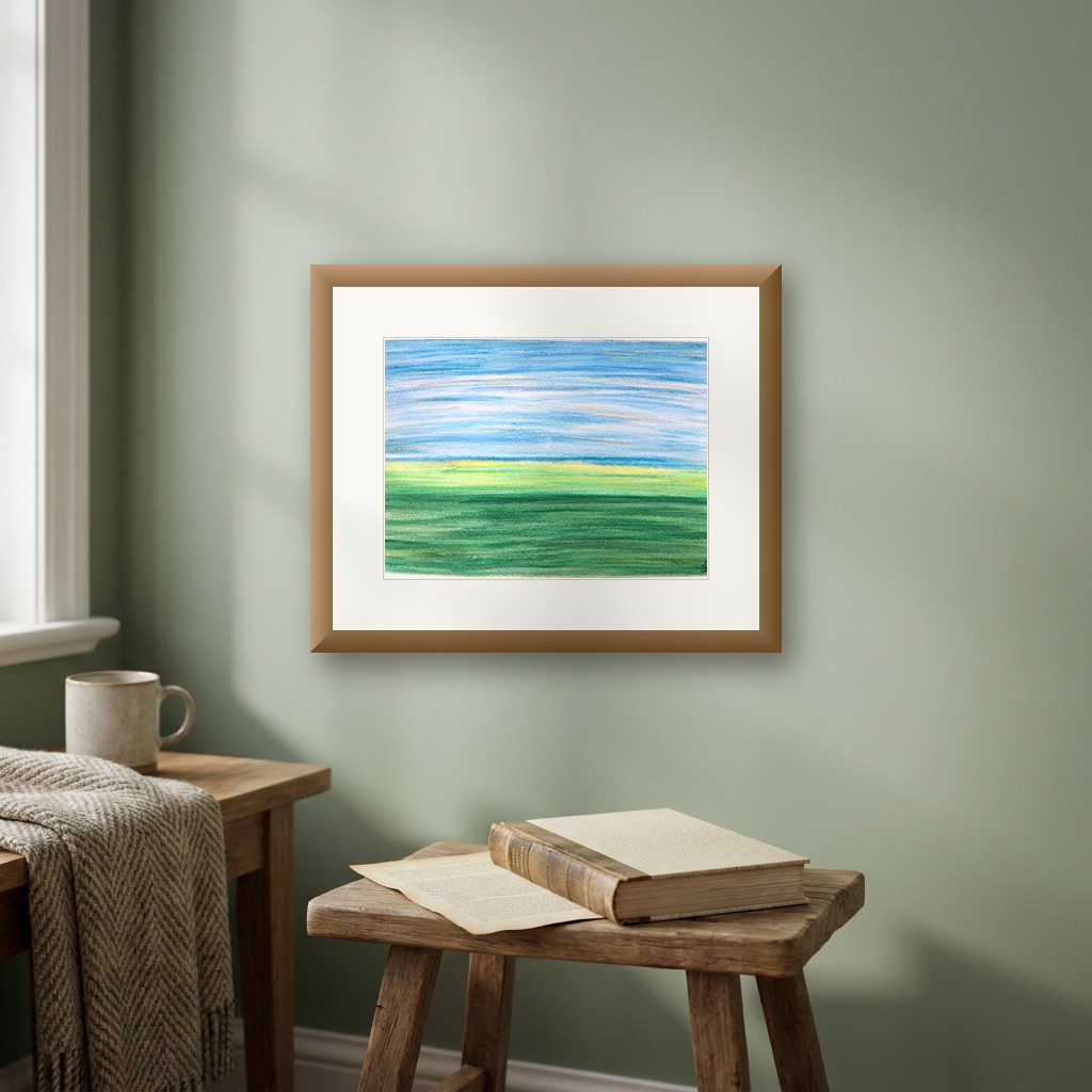 Fleeting Landscapes 2 shown in a room setting
