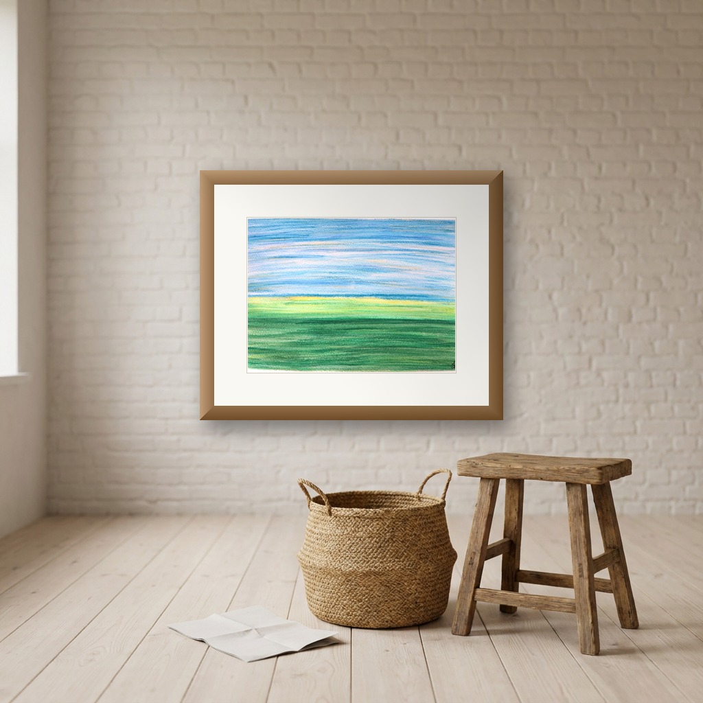 Fleeting Landscapes 2 shown in a room setting