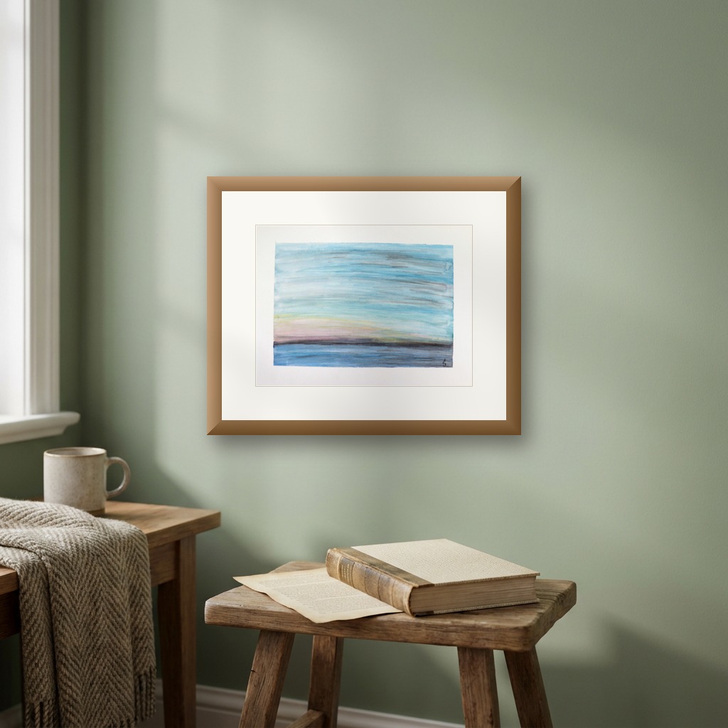 Fleeting Landscapes 3 shown in a room setting