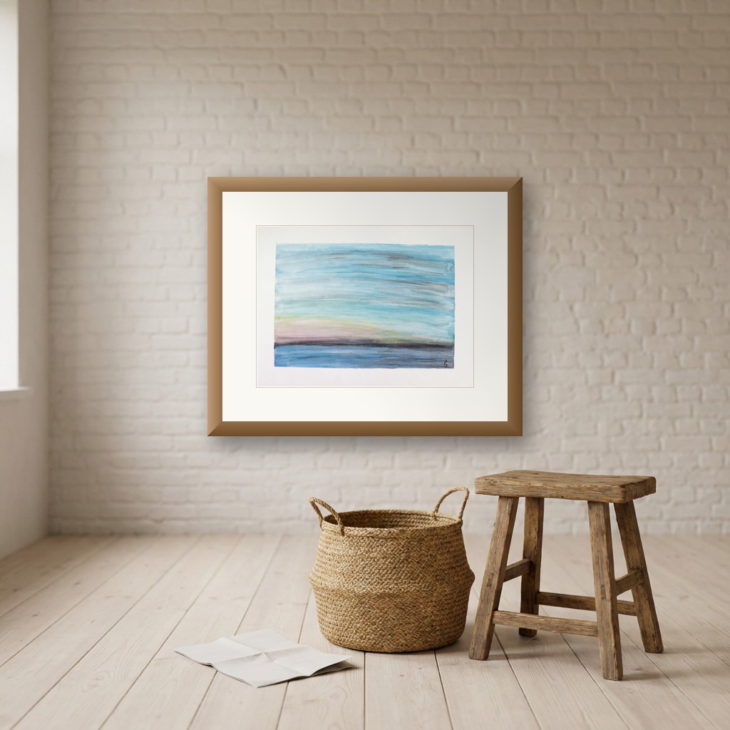 Fleeting Landscapes 3 shown in a room setting