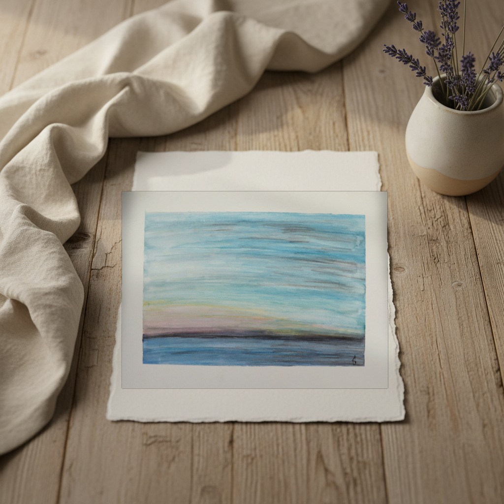 Fleeting Landscapes 3 shown in a room setting