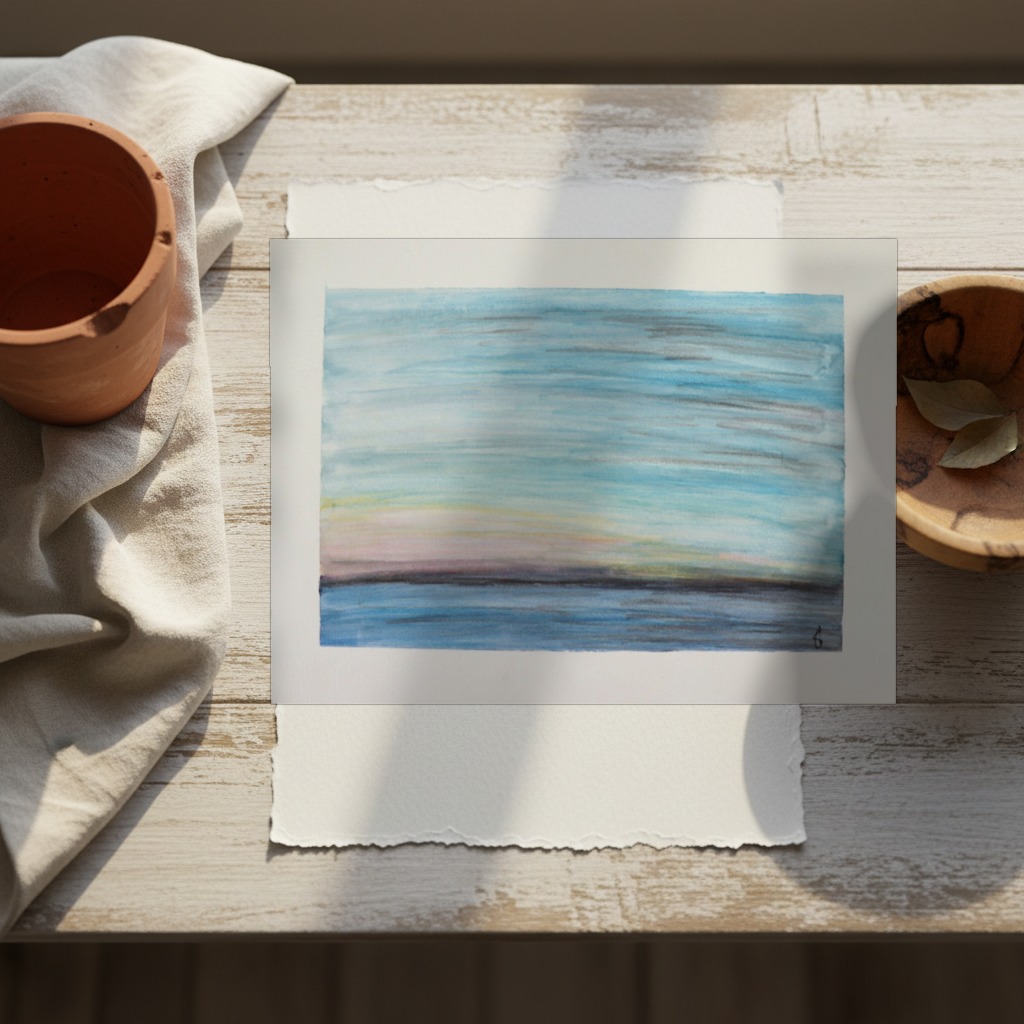 Fleeting Landscapes 3 shown in a room setting