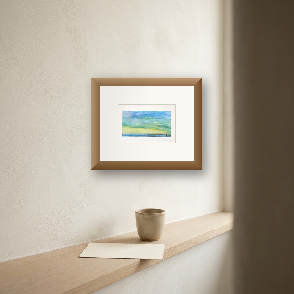 Fleeting Landscapes 4 shown in a room setting