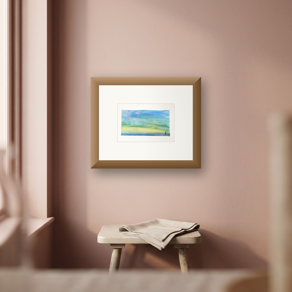 Fleeting Landscapes 4 shown in a room setting