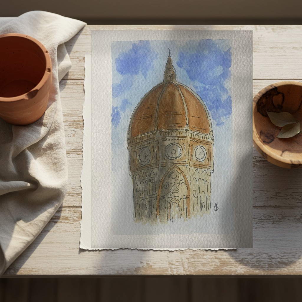 Florence Cathedral 2 shown in a room setting