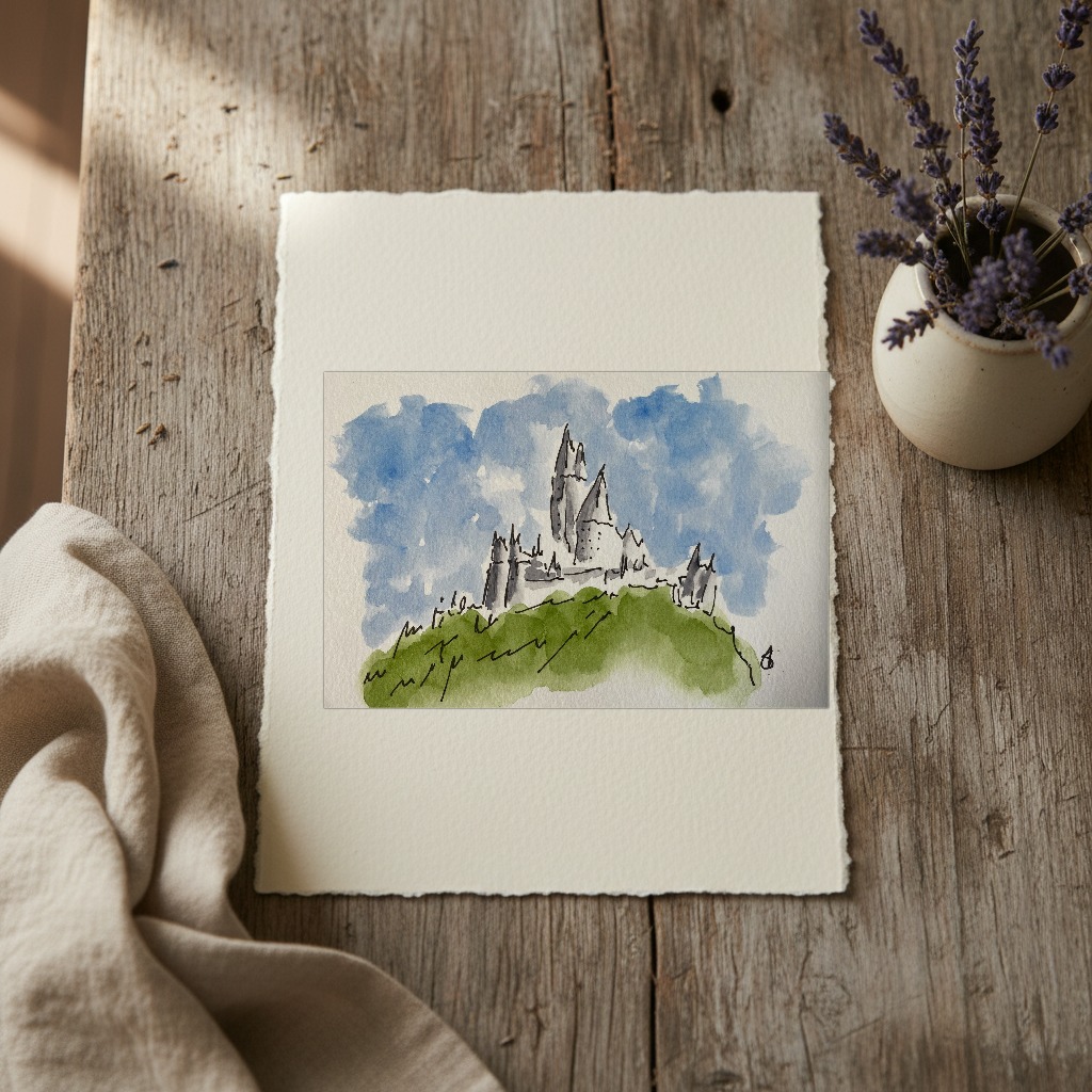 Hogwarts Castle shown in a room setting
