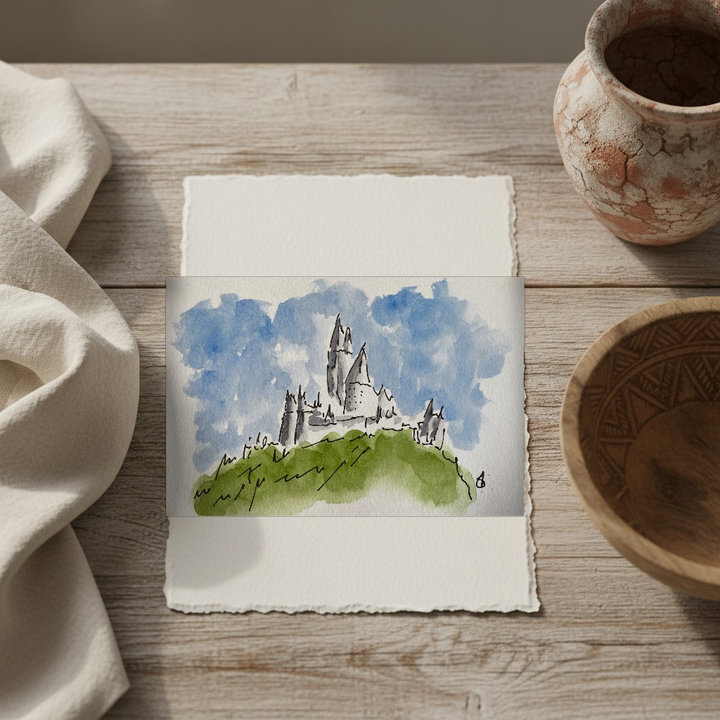 Hogwarts Castle shown in a room setting