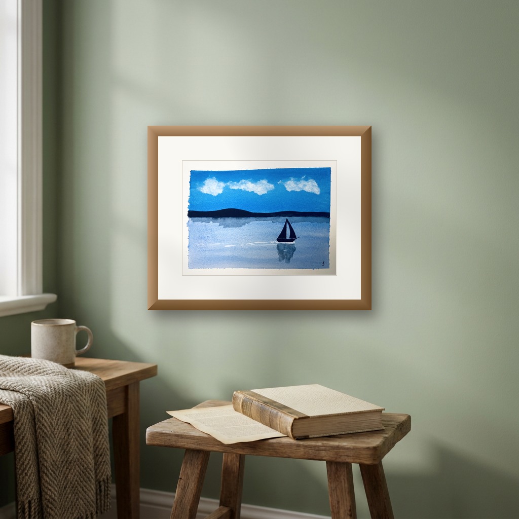 Sailing memories 2 shown in a room setting