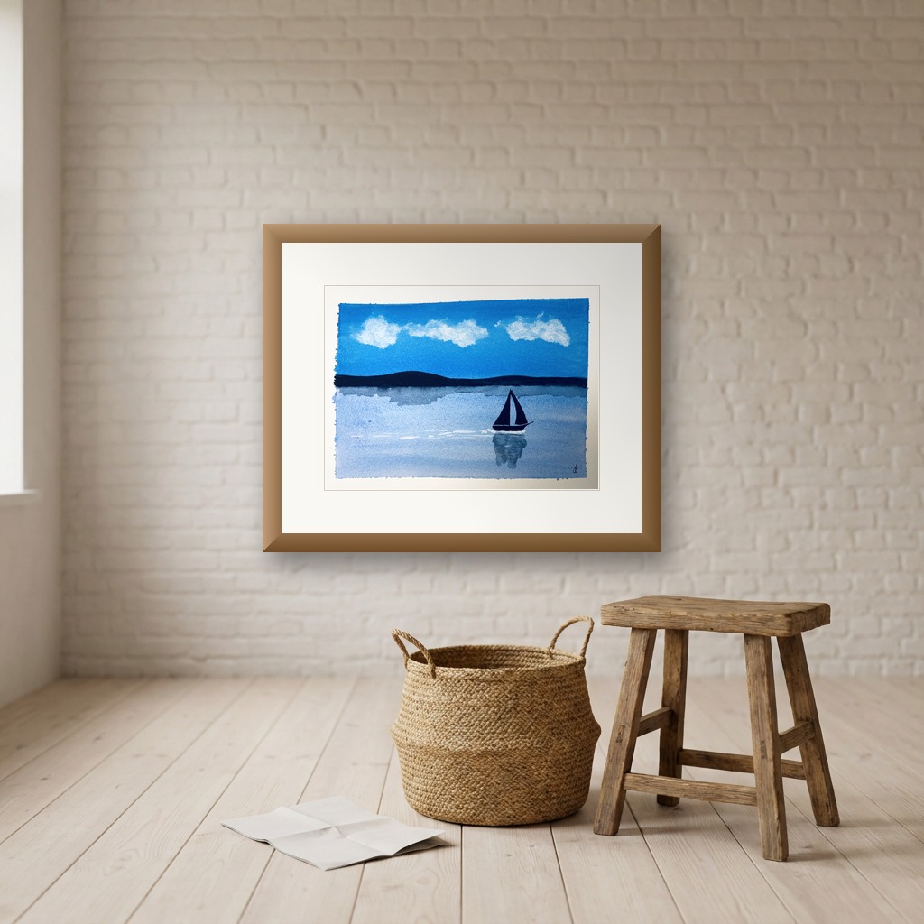 Sailing memories 2 shown in a room setting