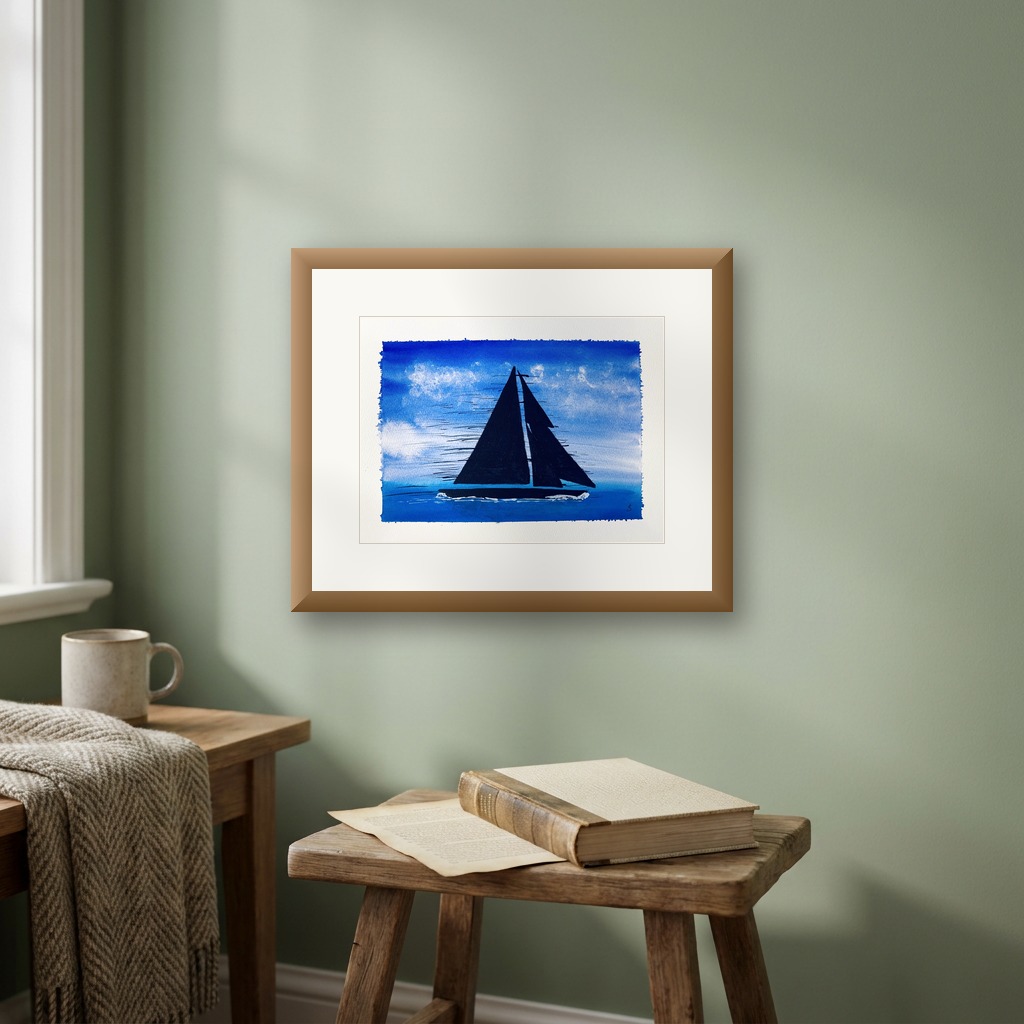 Sailing memories 3 shown in a room setting