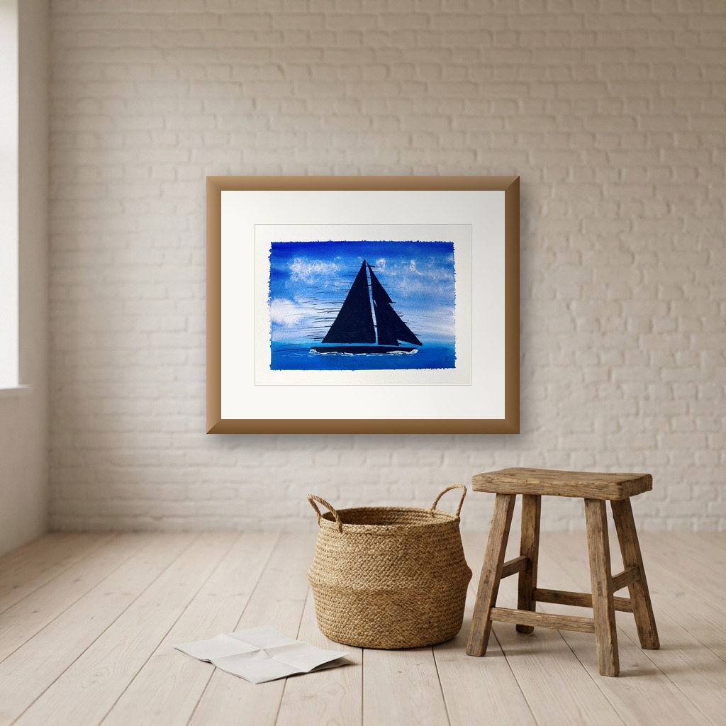 Sailing memories 3 shown in a room setting