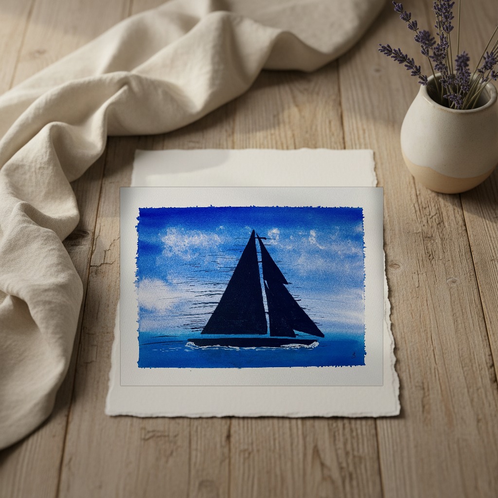 Sailing memories 3 shown in a room setting