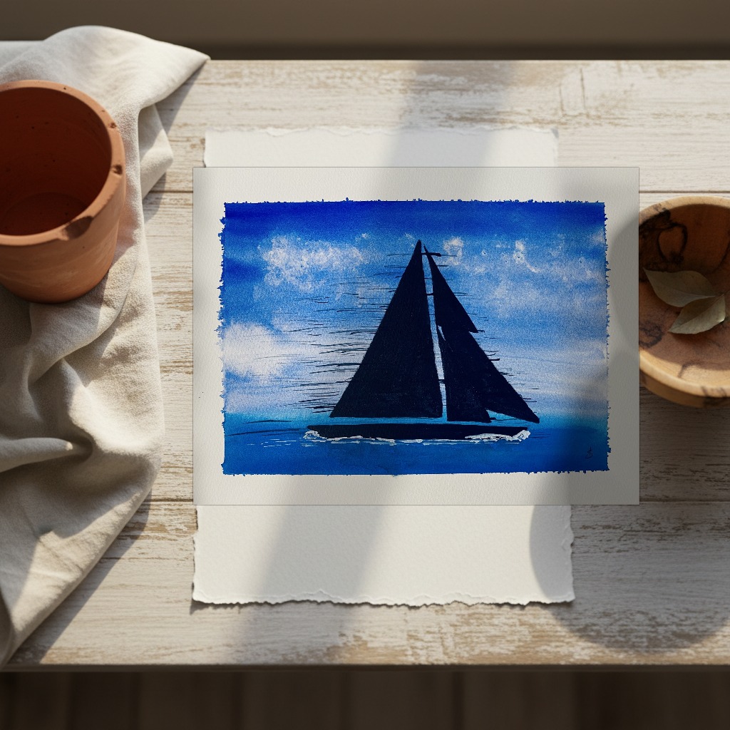 Sailing memories 3 shown in a room setting