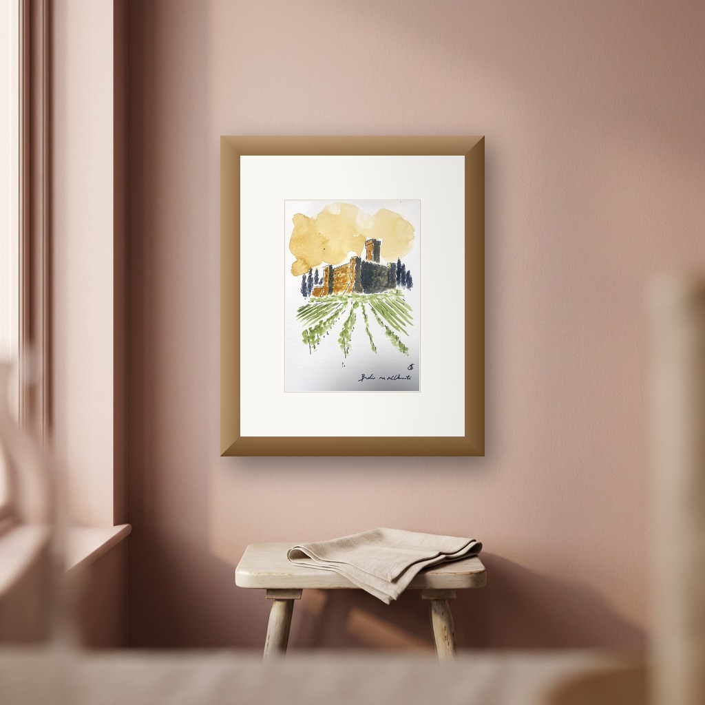 Un ricordo del Castello di Brolio nel Chianti shown in a room setting