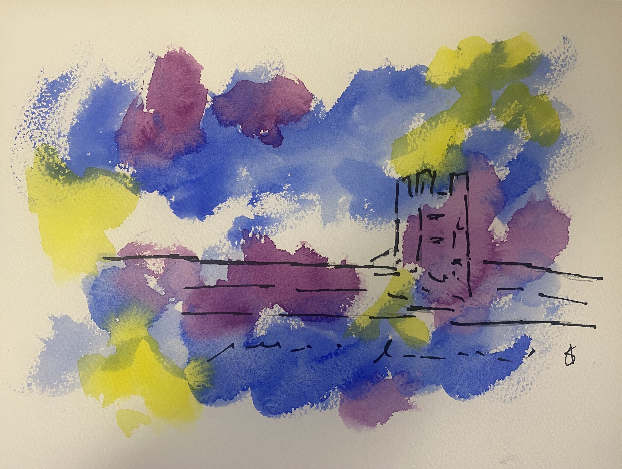 Dunstanburgh Castle Sensation — original watercolour