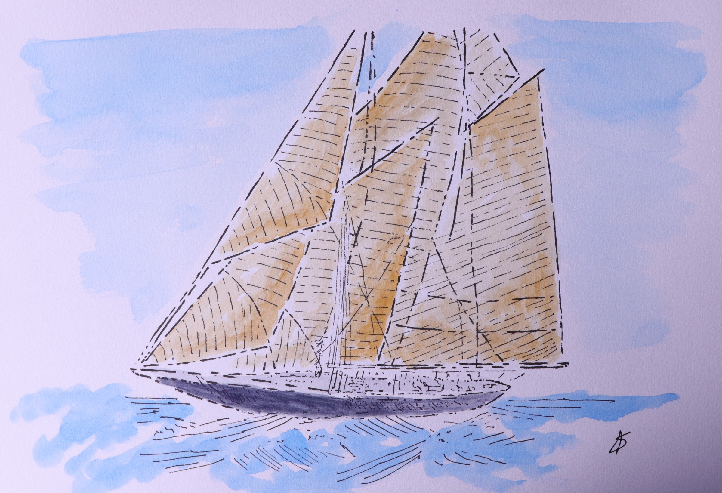 The Elegance of a Classic Wooden Sailing Boat