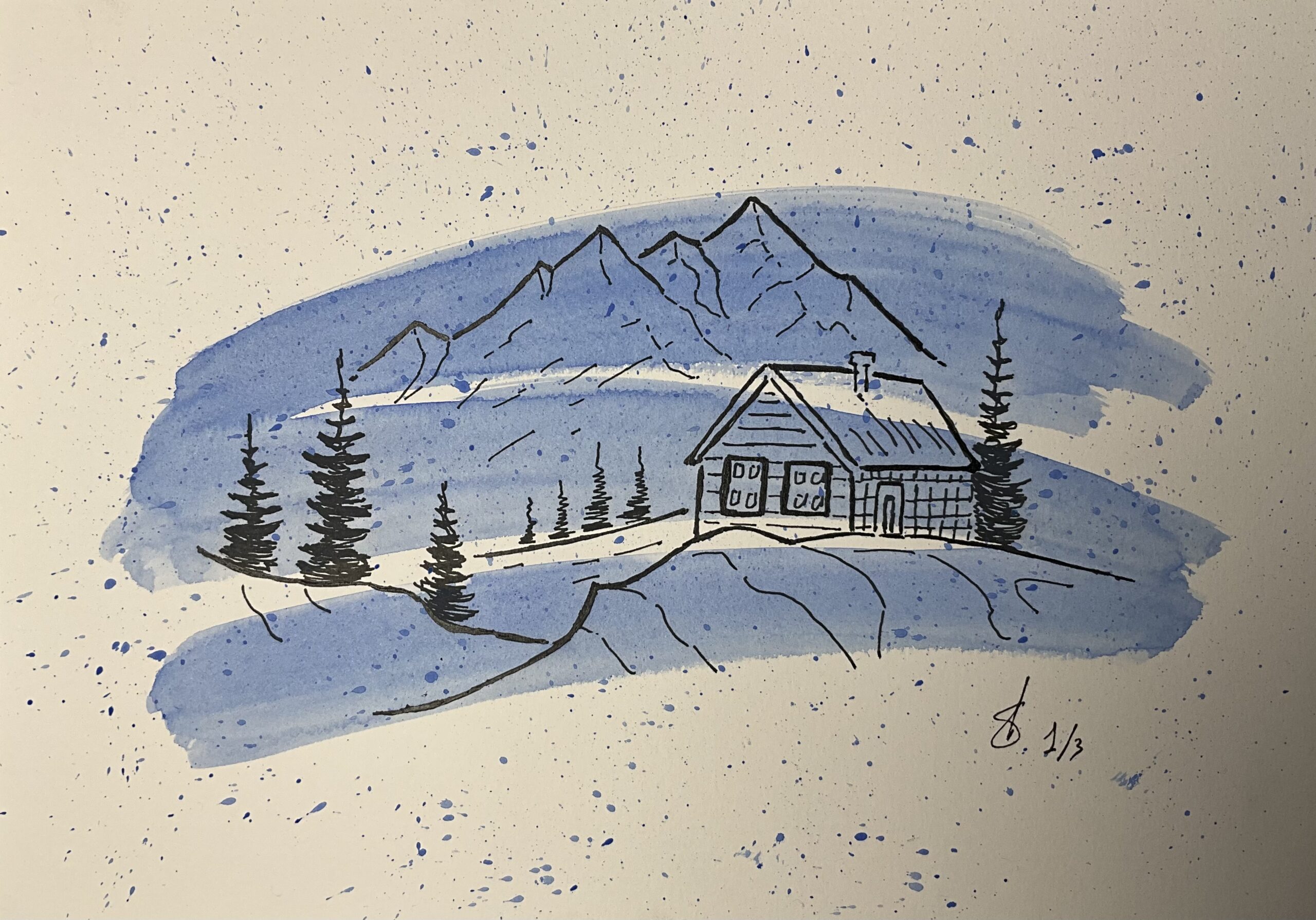 Memory of San Martino di Castrozza (1/3) — original watercolour