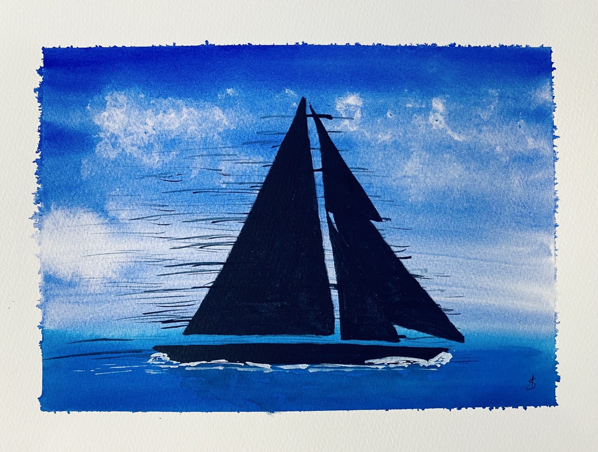 Sailing memories 3 — original watercolour