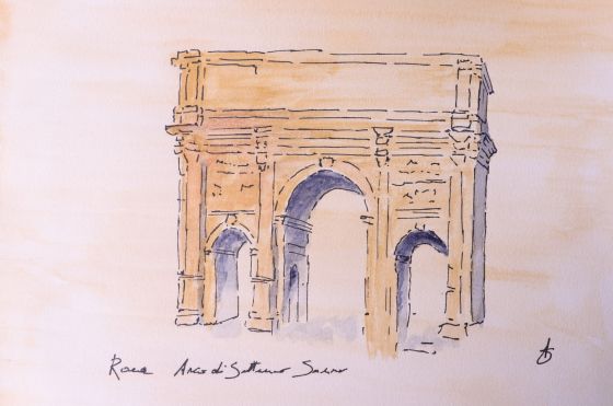 Arch of Septimius Severus sketch